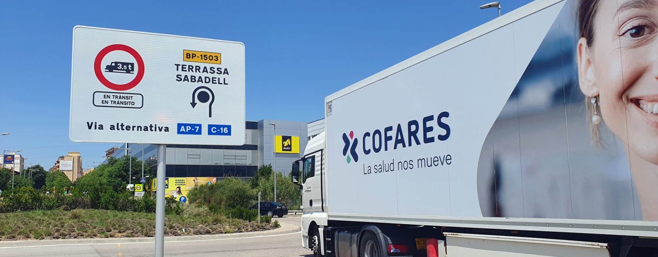 senyal prohibició camions avinguda EStatut